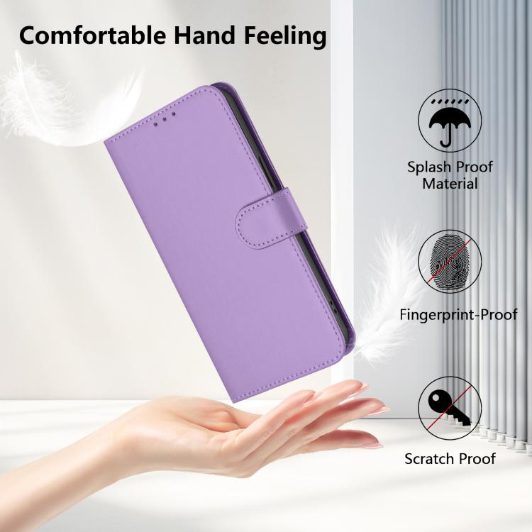 For Infinix Smart 10 Plus Skin Feel Solid Color Leather Phone Case with Lanyard