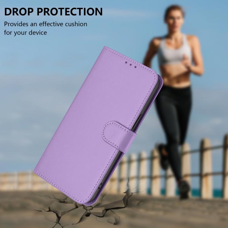 For Infinix Smart 10 Plus Skin Feel Solid Color Leather Phone Case with Lanyard