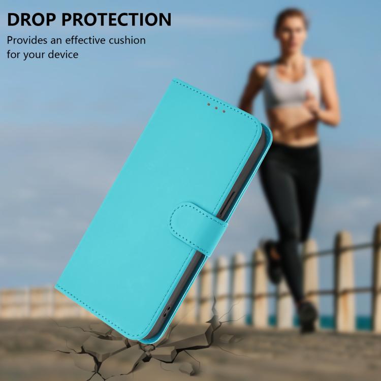 For Infinix Smart 10 Plus Skin Feel Solid Color Leather Phone Case with Lanyard