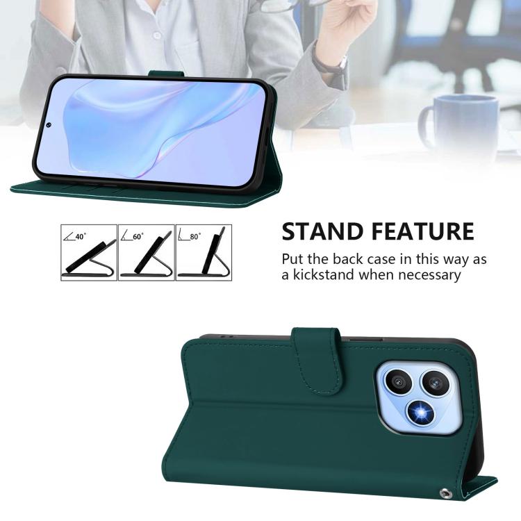 For Infinix Note 60 5G / Note 60 Pro 5G Skin Feel Solid Color Leather Phone Case with Lanyard