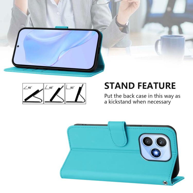 For Infinix Note 60 5G / Note 60 Pro 5G Skin Feel Solid Color Leather Phone Case with Lanyard