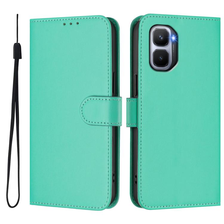 For Infinix GT 50 Pro 5G Skin Feel Solid Color Leather Phone Case with Lanyard
