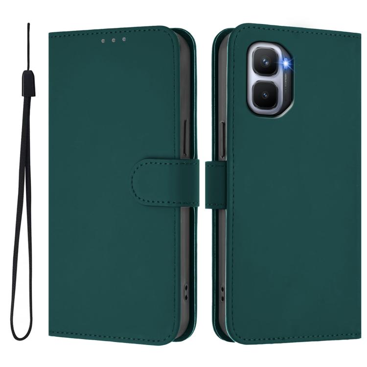 For Infinix GT 50 Pro 5G Skin Feel Solid Color Leather Phone Case with Lanyard