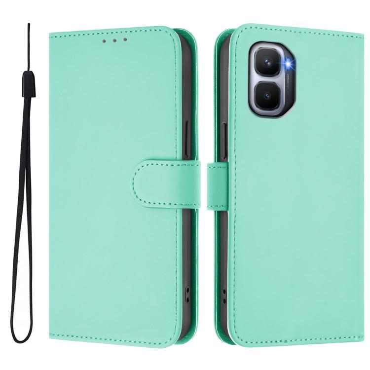 For Infinix GT 50 Pro 5G Skin Feel Solid Color Leather Phone Case with Lanyard