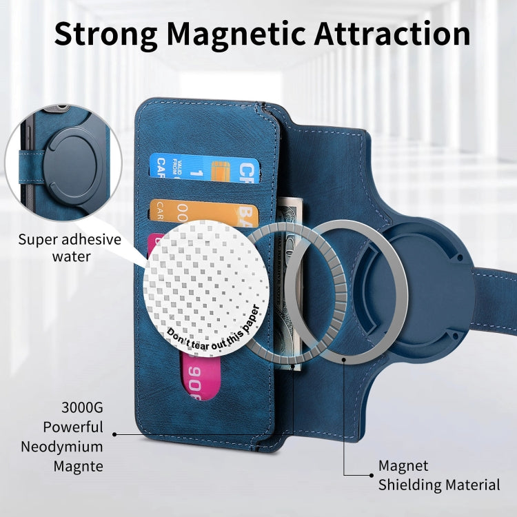 For iPhone 15 CaseNeo MagSafe RFID Anti-theft Retro Leather Phone Case
