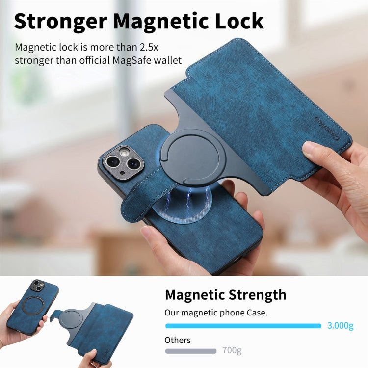 For iPhone 15 CaseNeo MagSafe RFID Anti-theft Retro Leather Phone Case