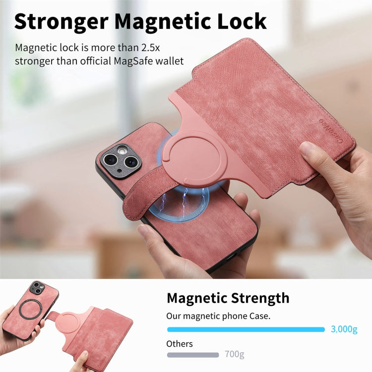 For iPhone 15 CaseNeo MagSafe RFID Anti-theft Retro Leather Phone Case