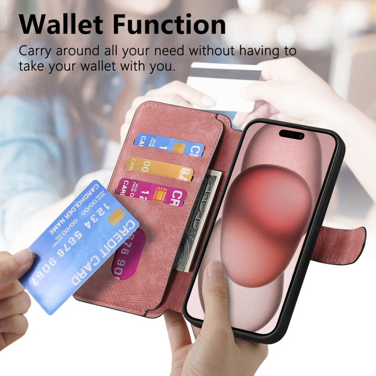 For iPhone 15 CaseNeo MagSafe RFID Anti-theft Retro Leather Phone Case