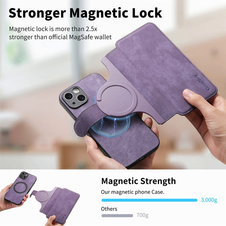 For iPhone 15 CaseNeo MagSafe RFID Anti-theft Retro Leather Phone Case
