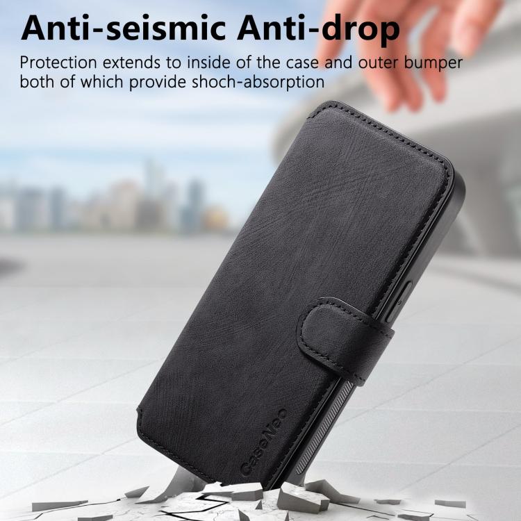 For iPhone 17e / 16e CaseNeo MagSafe RFID Anti-theft Retro Leather Phone Case