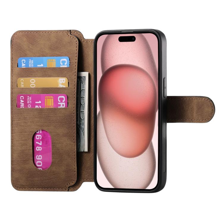 For iPhone 17e / 16e CaseNeo MagSafe RFID Anti-theft Retro Leather Phone Case