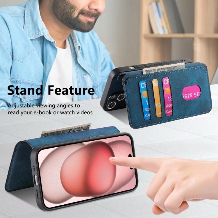 For iPhone 17e / 16e CaseNeo MagSafe RFID Anti-theft Retro Leather Phone Case