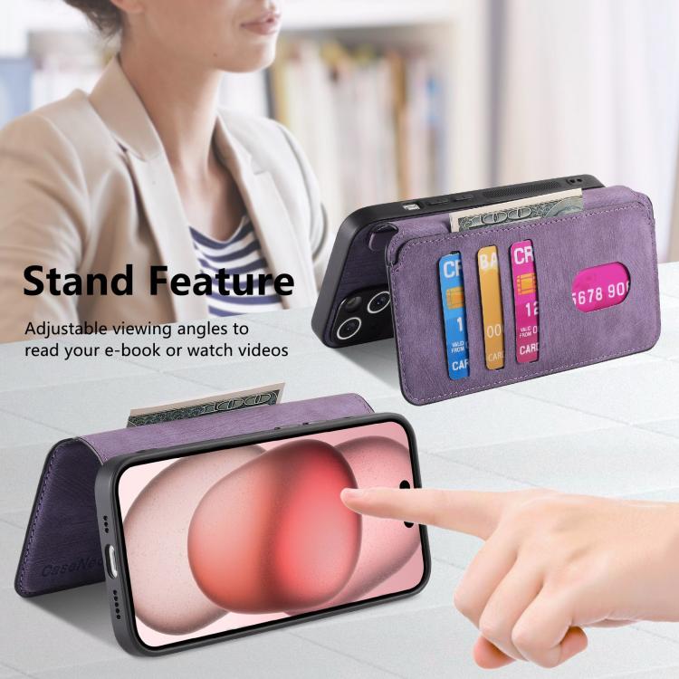 For iPhone 17e / 16e CaseNeo MagSafe RFID Anti-theft Retro Leather Phone Case