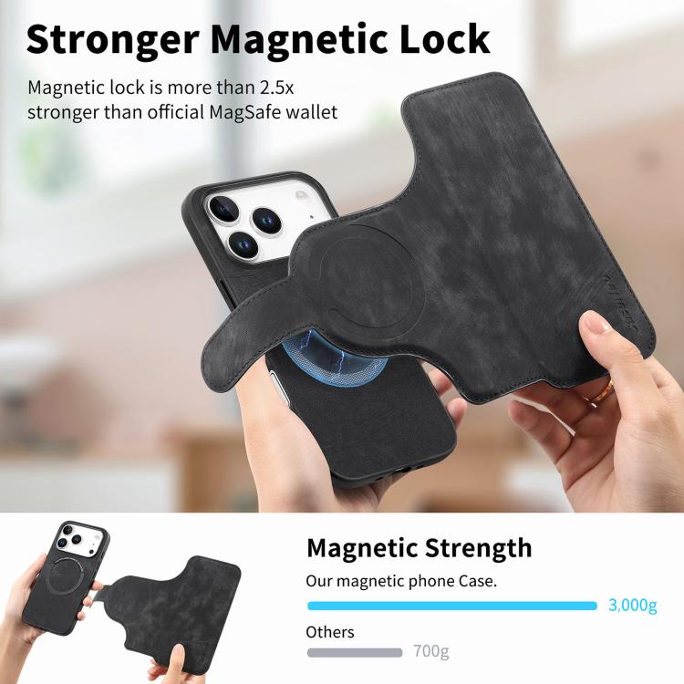 For iPhone 17 Pro Max CaseNeo MagSafe RFID Anti-theft Retro Leather Phone Case