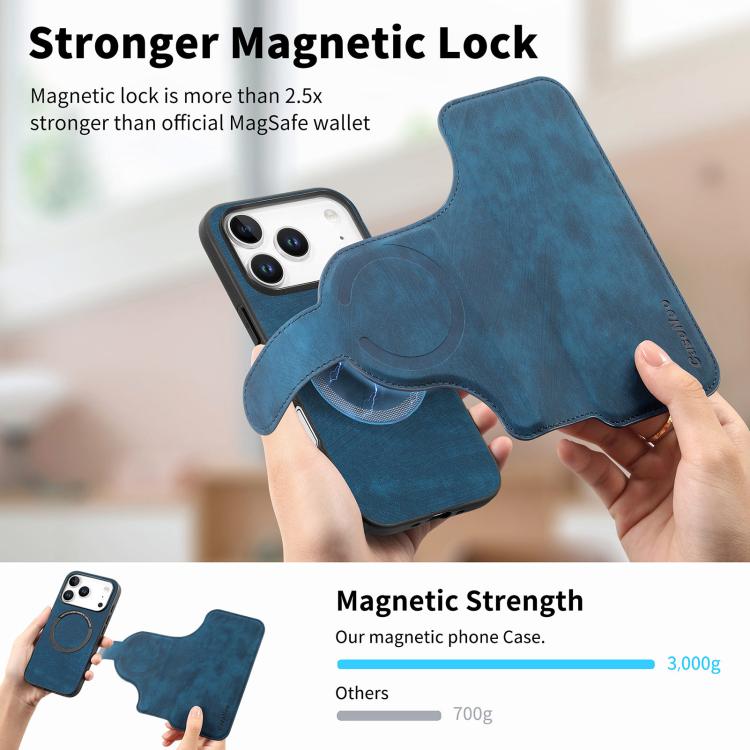 For iPhone 17 Pro Max CaseNeo MagSafe RFID Anti-theft Retro Leather Phone Case