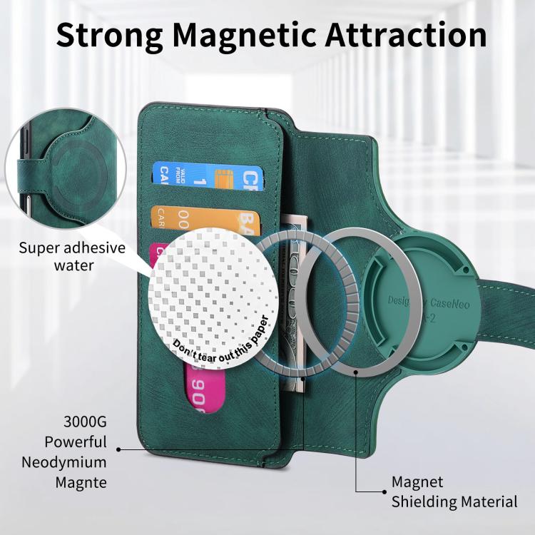 For iPhone 17 Pro Max CaseNeo MagSafe RFID Anti-theft Retro Leather Phone Case