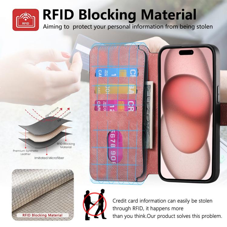 For iPhone 17 Pro Max CaseNeo MagSafe RFID Anti-theft Retro Leather Phone Case