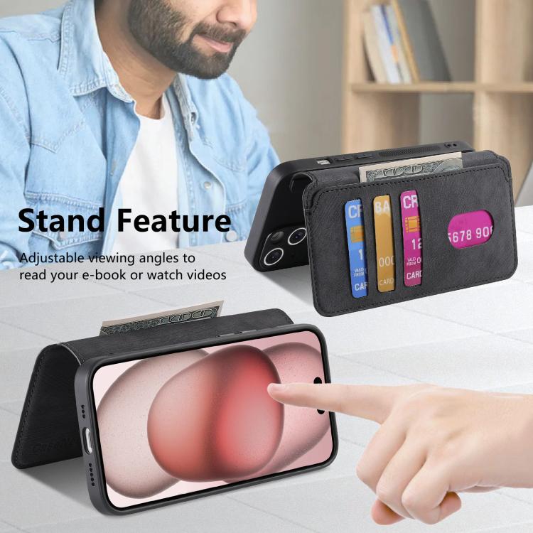 For iPhone 17 Pro CaseNeo MagSafe RFID Anti-theft Retro Leather Phone Case