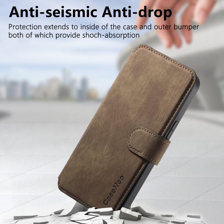 For iPhone 17 Pro CaseNeo MagSafe RFID Anti-theft Retro Leather Phone Case