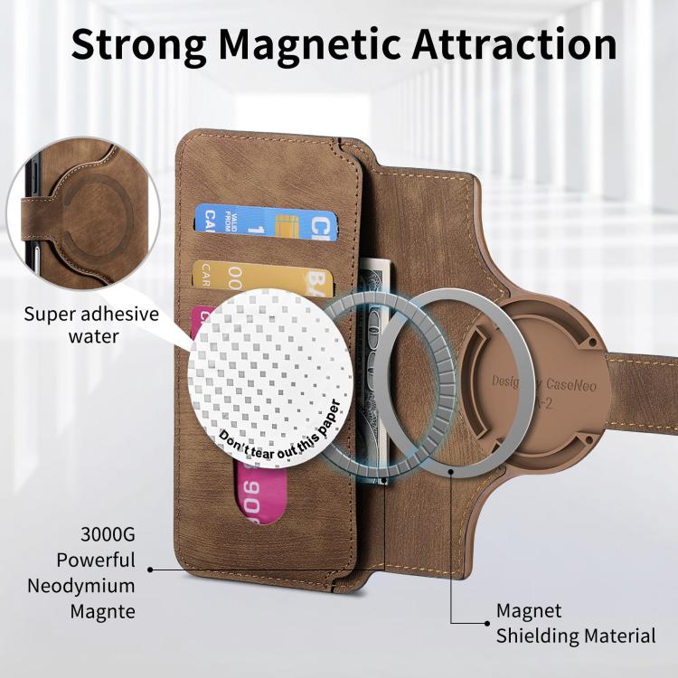 For iPhone 17 Pro CaseNeo MagSafe RFID Anti-theft Retro Leather Phone Case