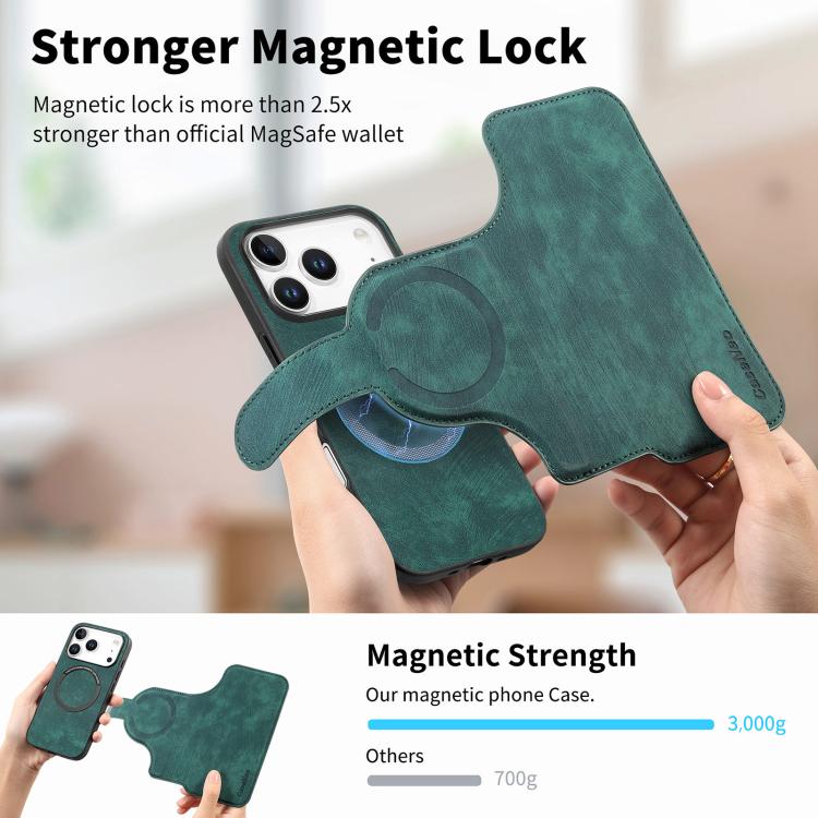 For iPhone 17 Pro CaseNeo MagSafe RFID Anti-theft Retro Leather Phone Case
