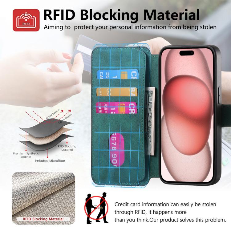 For iPhone 17 Pro CaseNeo MagSafe RFID Anti-theft Retro Leather Phone Case