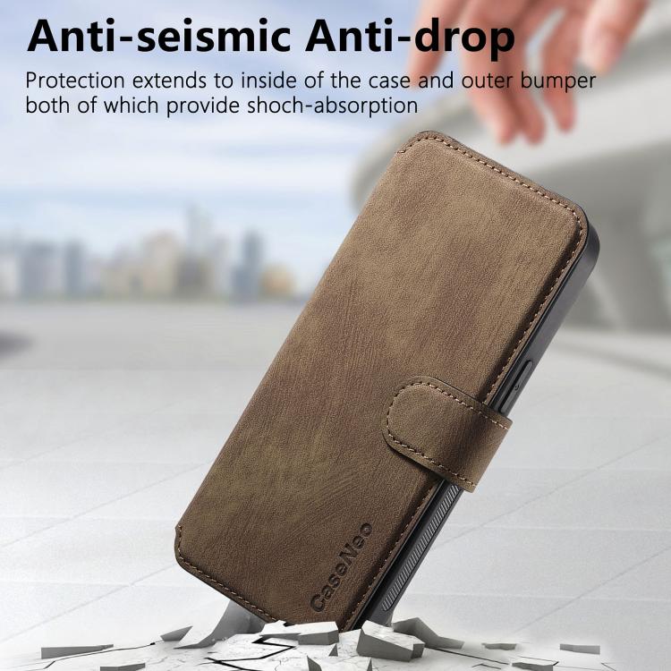 For iPhone 17 CaseNeo MagSafe RFID Anti-theft Retro Leather Phone Case