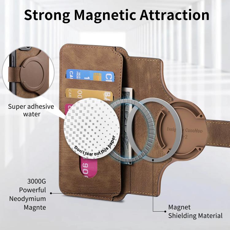 For iPhone 17 CaseNeo MagSafe RFID Anti-theft Retro Leather Phone Case