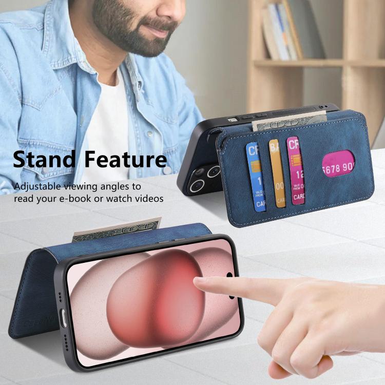 For iPhone 17 CaseNeo MagSafe RFID Anti-theft Retro Leather Phone Case