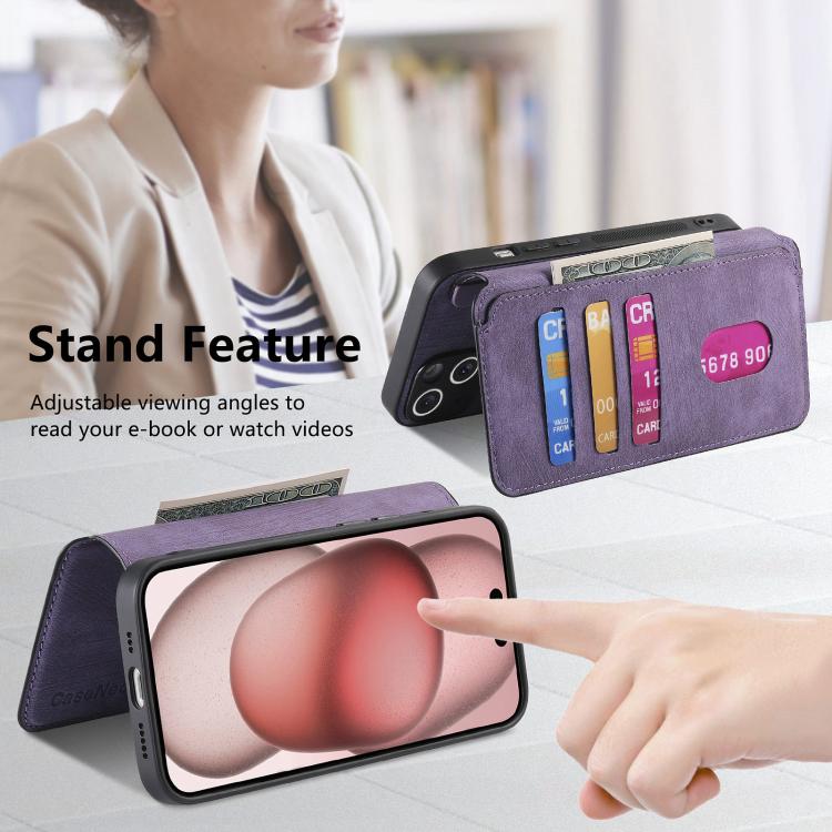 For iPhone 17 CaseNeo MagSafe RFID Anti-theft Retro Leather Phone Case
