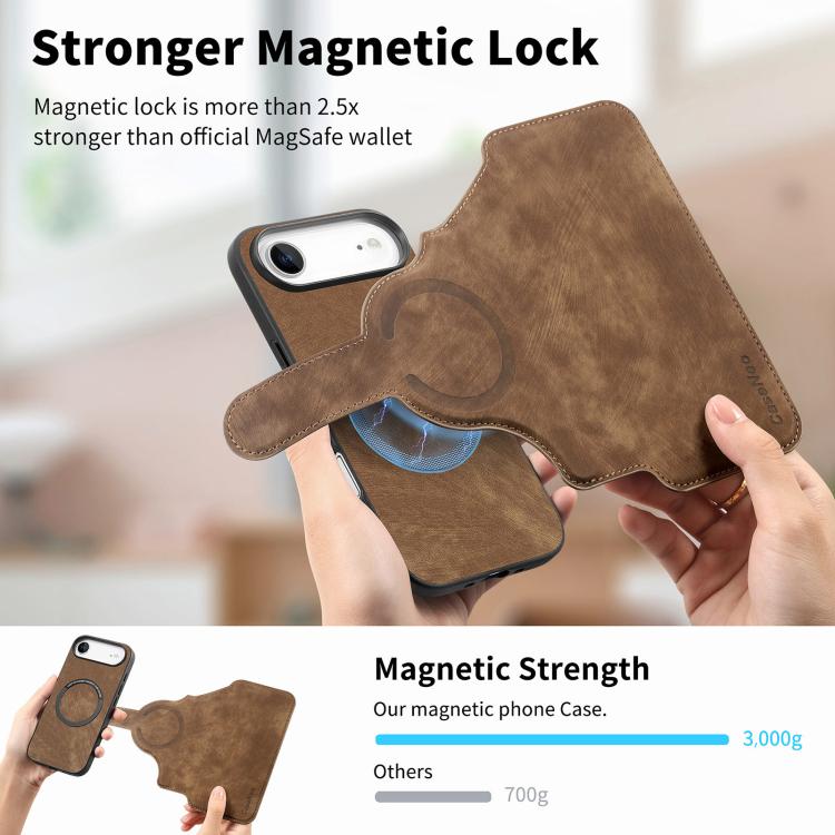 For iPhone Air CaseNeo MagSafe RFID Anti-theft Retro Leather Phone Case