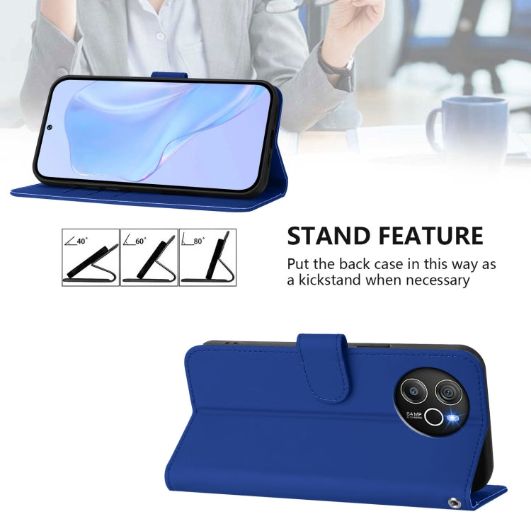 For Blackview Shark 8 / Oscal Tiger 12 Skin Feel Solid Color Leather Phone Case with Lanyard