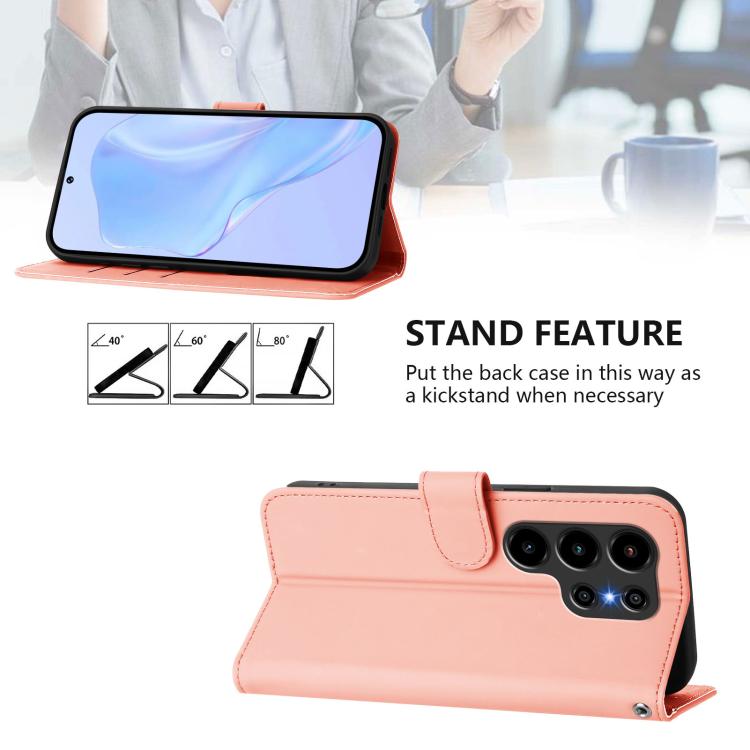 For Blackview Wave 10 Skin Feel Solid Color Leather Phone Case with Lanyard