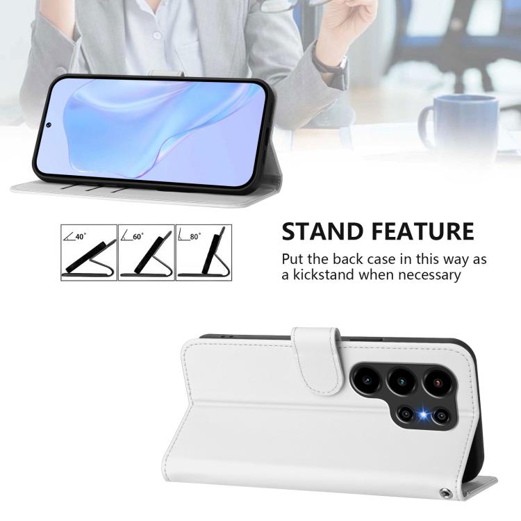 For Blackview Wave 10 Skin Feel Solid Color Leather Phone Case with Lanyard