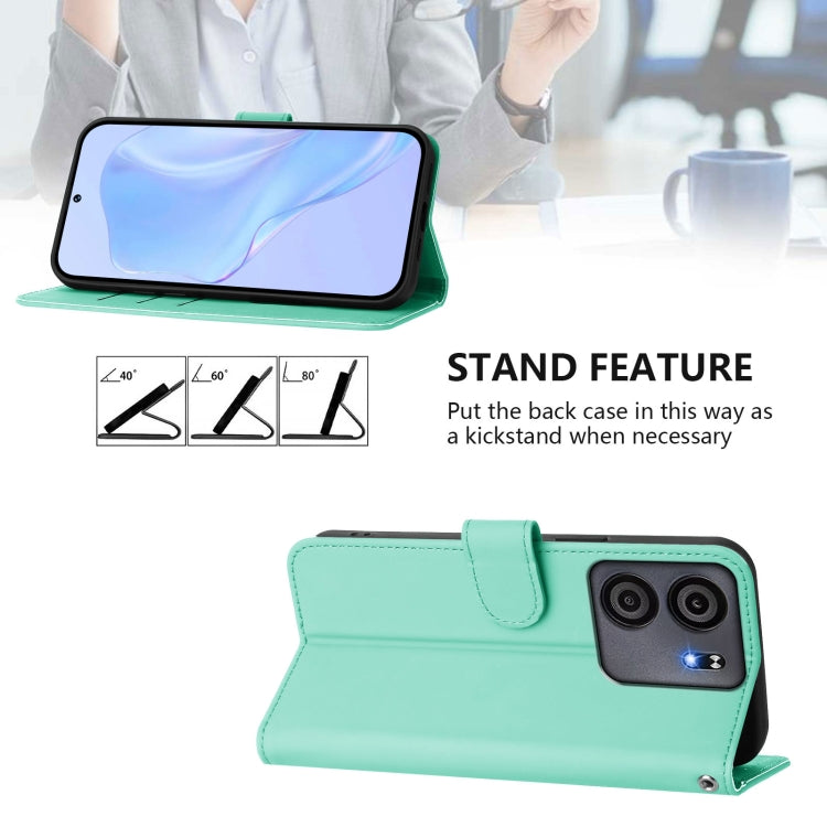 For BLU View 5 Skin Feel Solid Color Leather Phone Case with Lanyard
