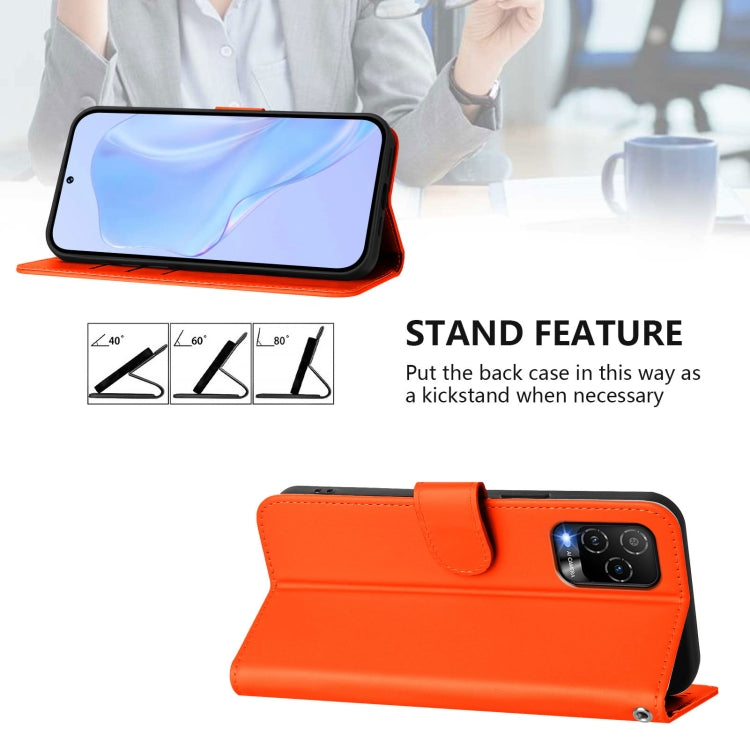 For BLU View 5 Pro Skin Feel Solid Color Leather Phone Case with Lanyard