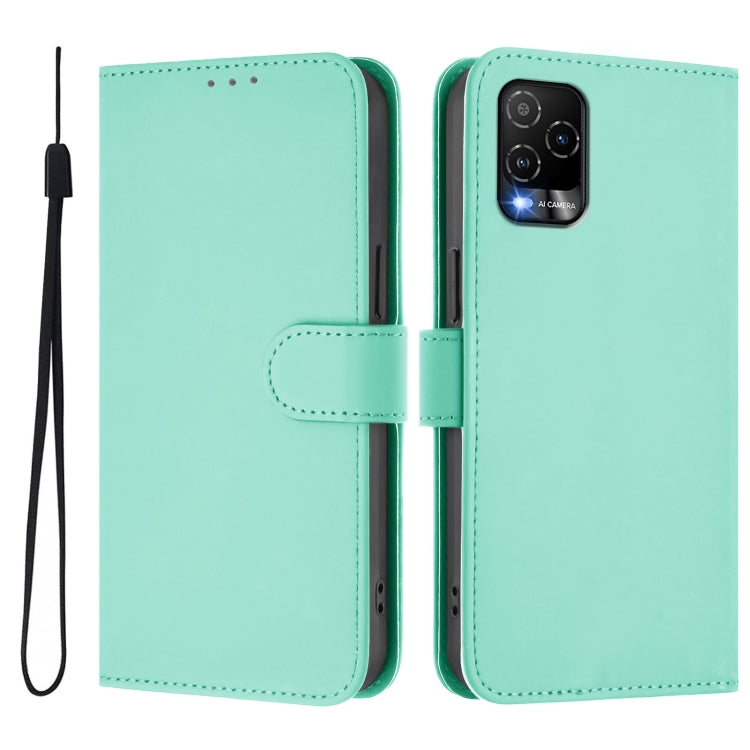 For BLU View 5 Pro Skin Feel Solid Color Leather Phone Case with Lanyard