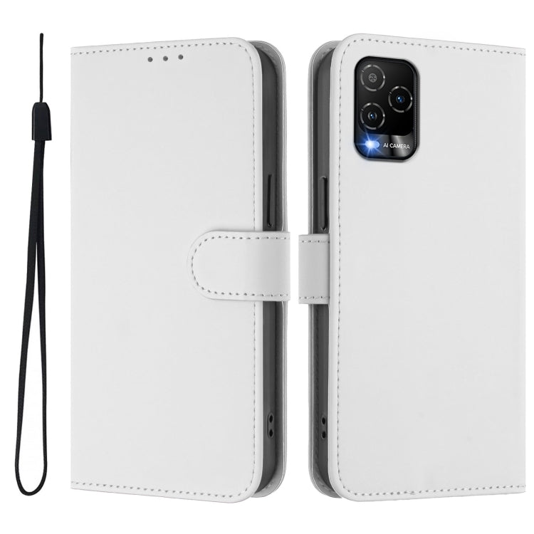 For BLU View 5 Pro Skin Feel Solid Color Leather Phone Case with Lanyard