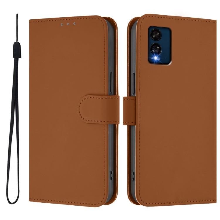 For BLU View Speed Skin Feel Solid Color Leather Phone Case with Lanyard