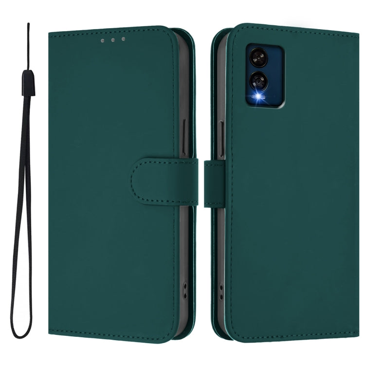 For BLU View Speed Skin Feel Solid Color Leather Phone Case with Lanyard