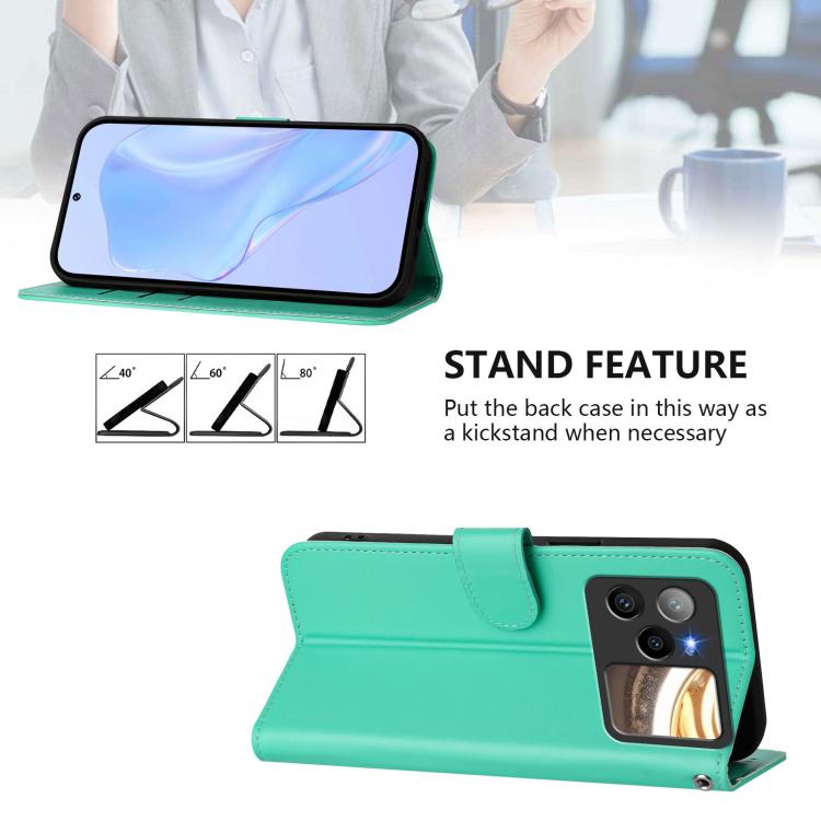 For BLU Bold N4 Skin Feel Solid Color Leather Phone Case with Lanyard