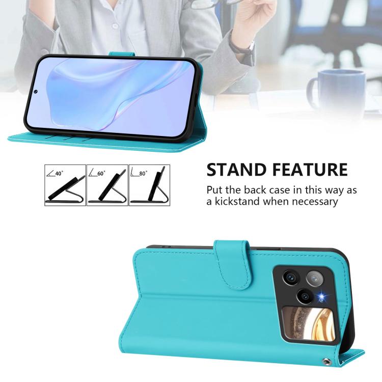 For BLU Bold N4 Skin Feel Solid Color Leather Phone Case with Lanyard