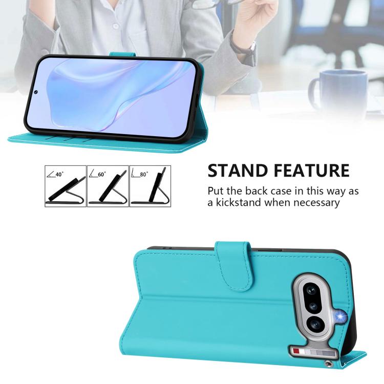 For Nothing Phone 4a Pro Skin Feel Solid Color Leather Phone Case with Lanyard
