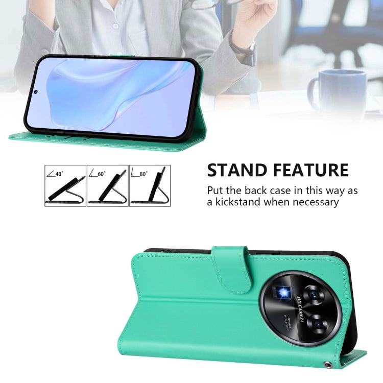 For Oukitel C37 Skin Feel Solid Color Leather Phone Case with Lanyard