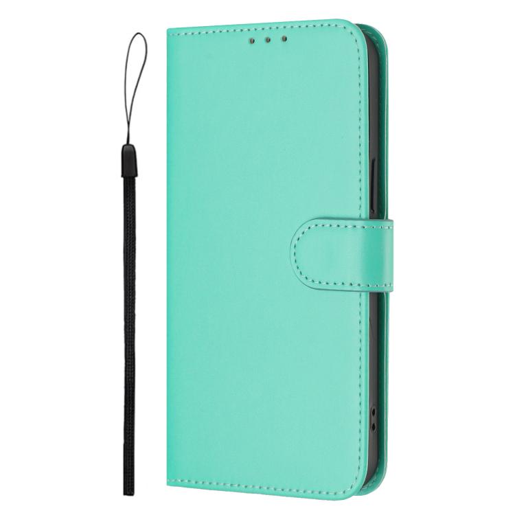 For Oukitel C59 / C59 Pro Skin Feel Solid Color Leather Phone Case with Lanyard
