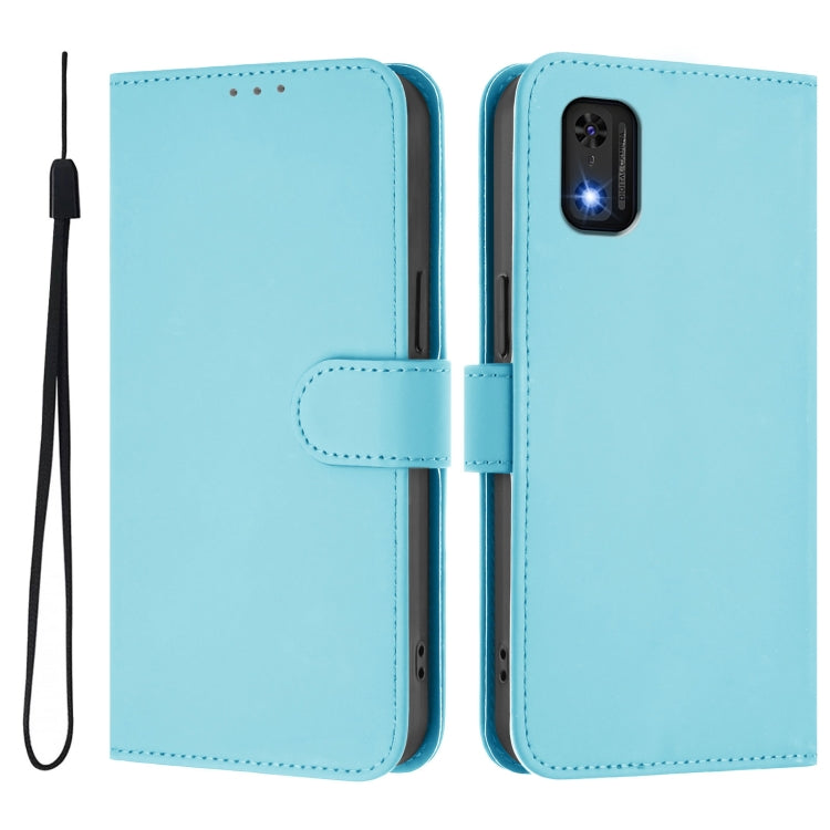 For itel A23 Pro Skin Feel Solid Color Leather Phone Case with Lanyard