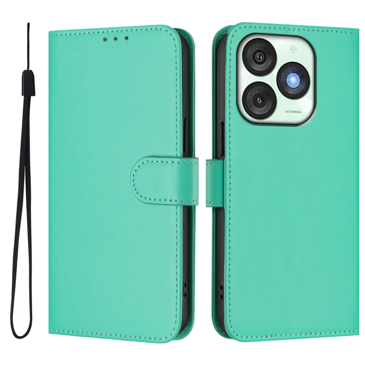 For itel A50 Skin Feel Solid Color Leather Phone Case with Lanyard
