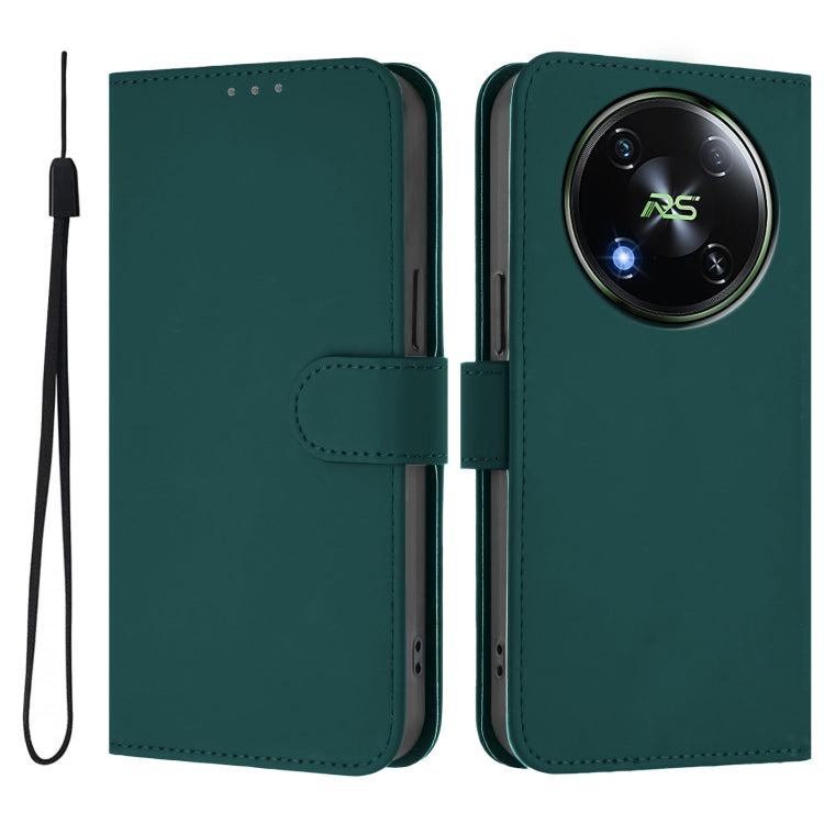 For itel RS4 Skin Feel Solid Color Leather Phone Case with Lanyard