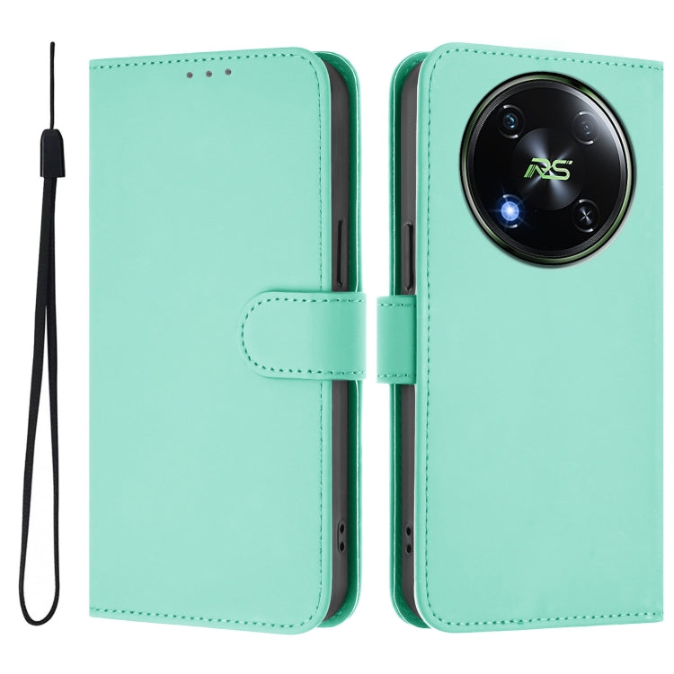 For itel RS4 Skin Feel Solid Color Leather Phone Case with Lanyard