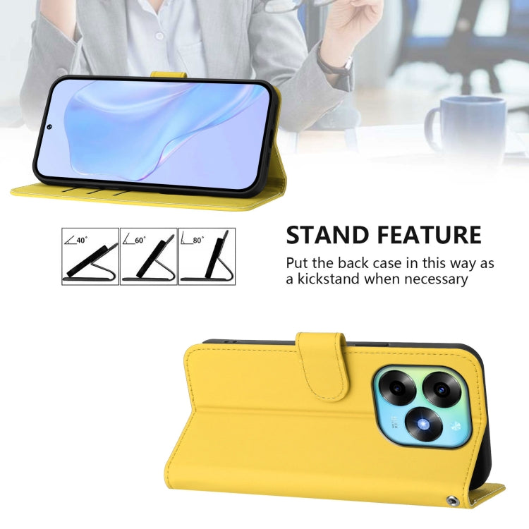 For itel S23+ Skin Feel Solid Color Leather Phone Case with Lanyard